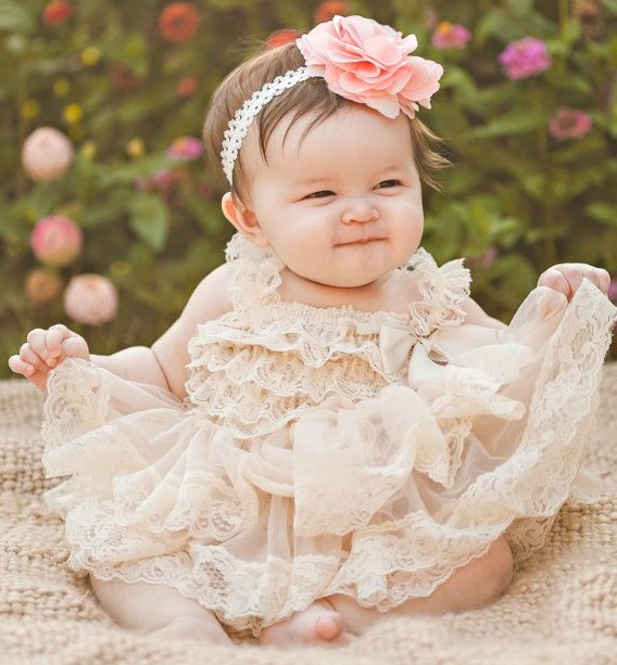 baby girl dress with headband