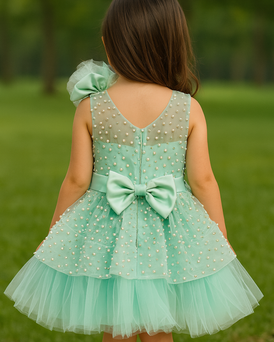 Aqua Pearl Princess Dress
