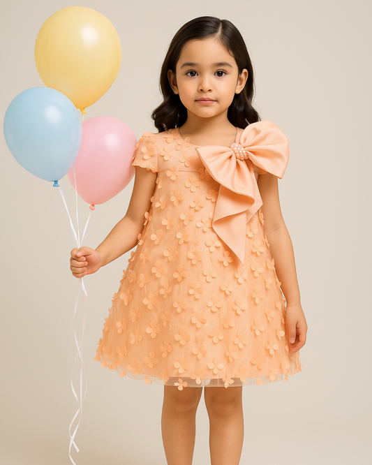 Peach Petal Bloom Dress