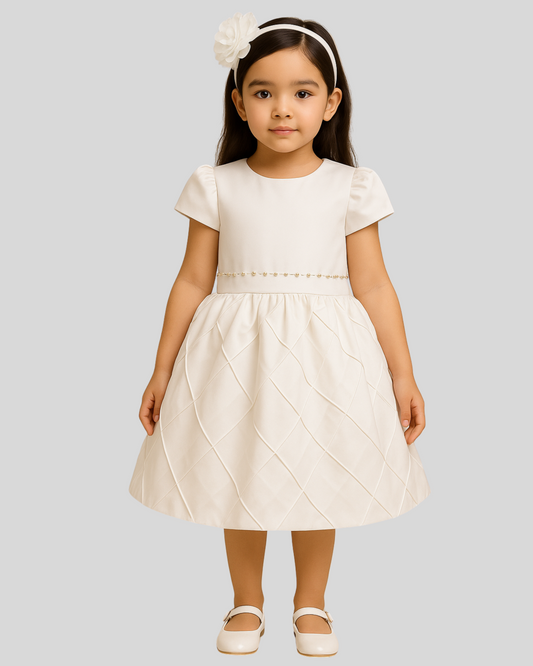 Snow Petal Satin Dress