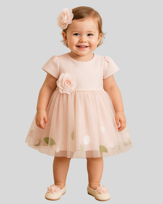 Rosebud Petal Tulle Dress