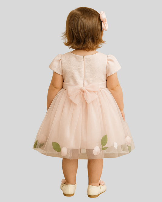 Rosebud Petal Tulle Dress