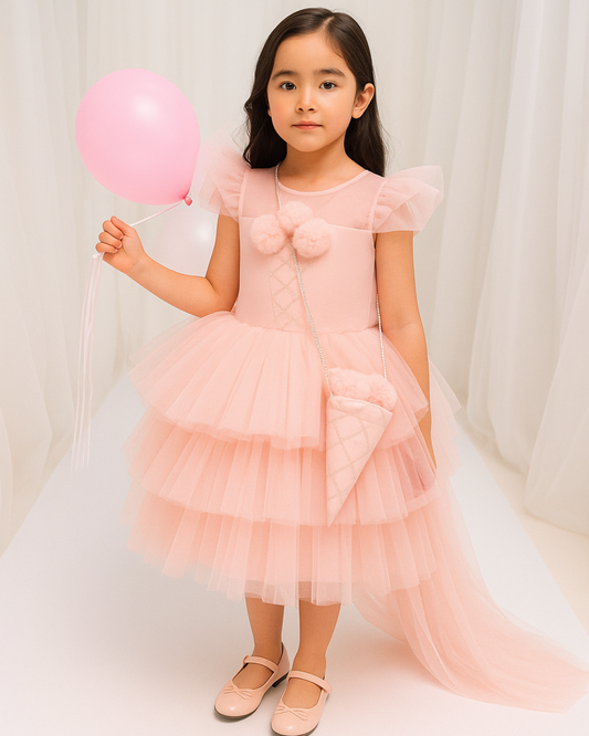 Cotton Candy Dream High-Low Gown