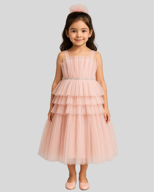 Princess Pleats Tulle Gown