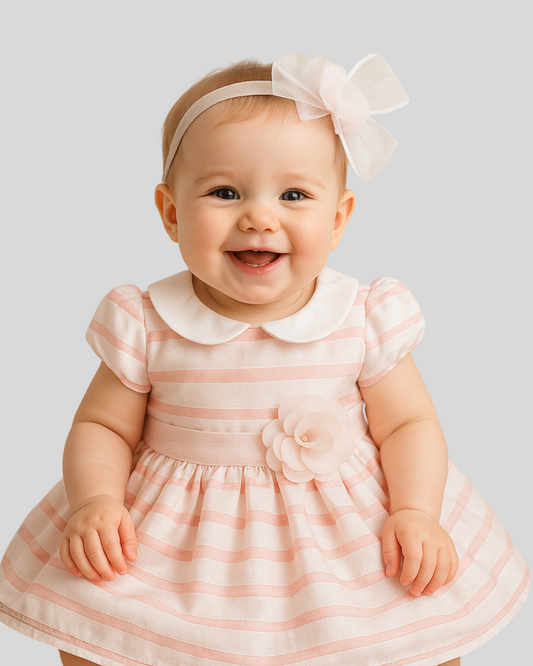 Blush Glow Bow Dress