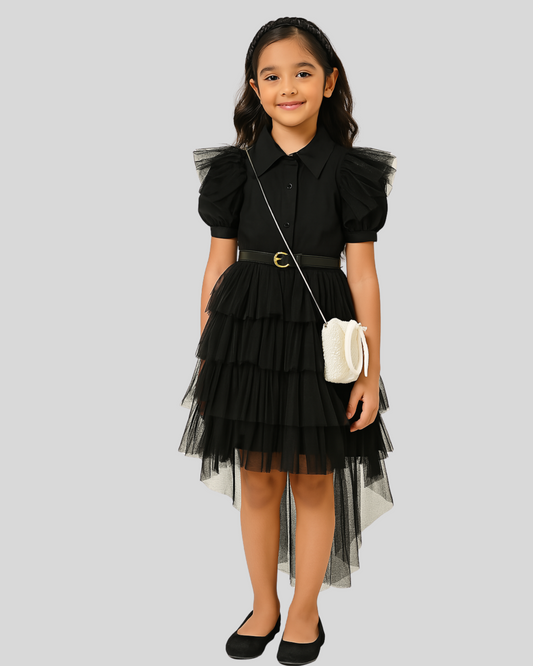 Midnight Ruffle Magic Dress