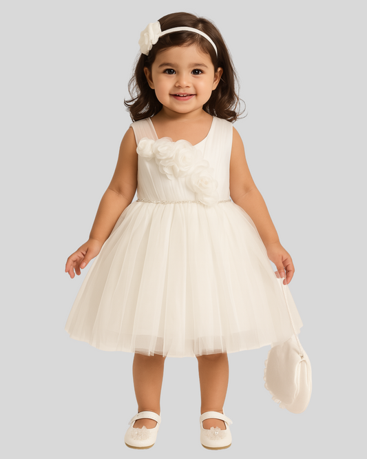 Snow Petals Baby Dress