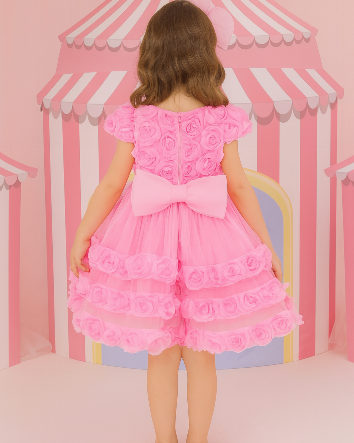 Rosalia Rosette Layered Dress