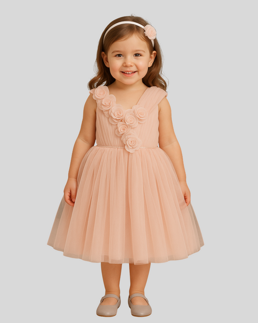 Blush Bloom Tulle Dress