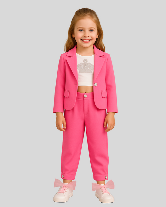 Royal Pink Princess Blazer Set