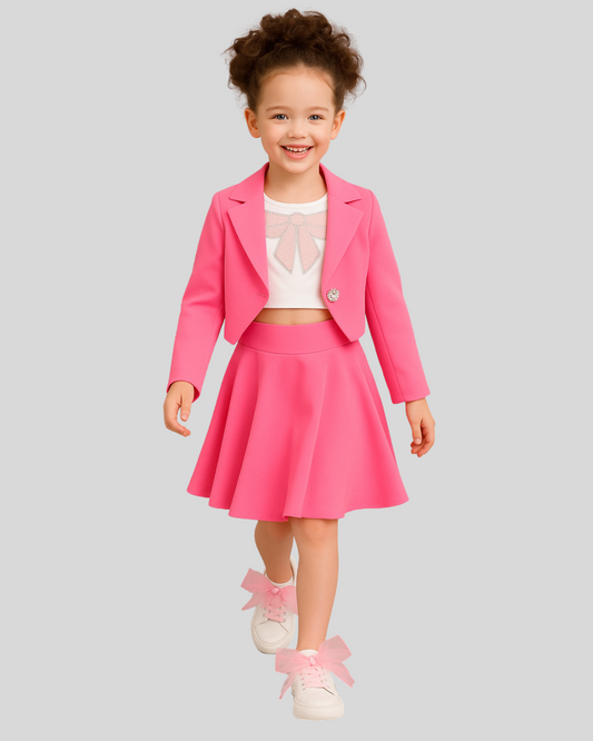 Candy Chic Blazer & Skirt Cord Set
