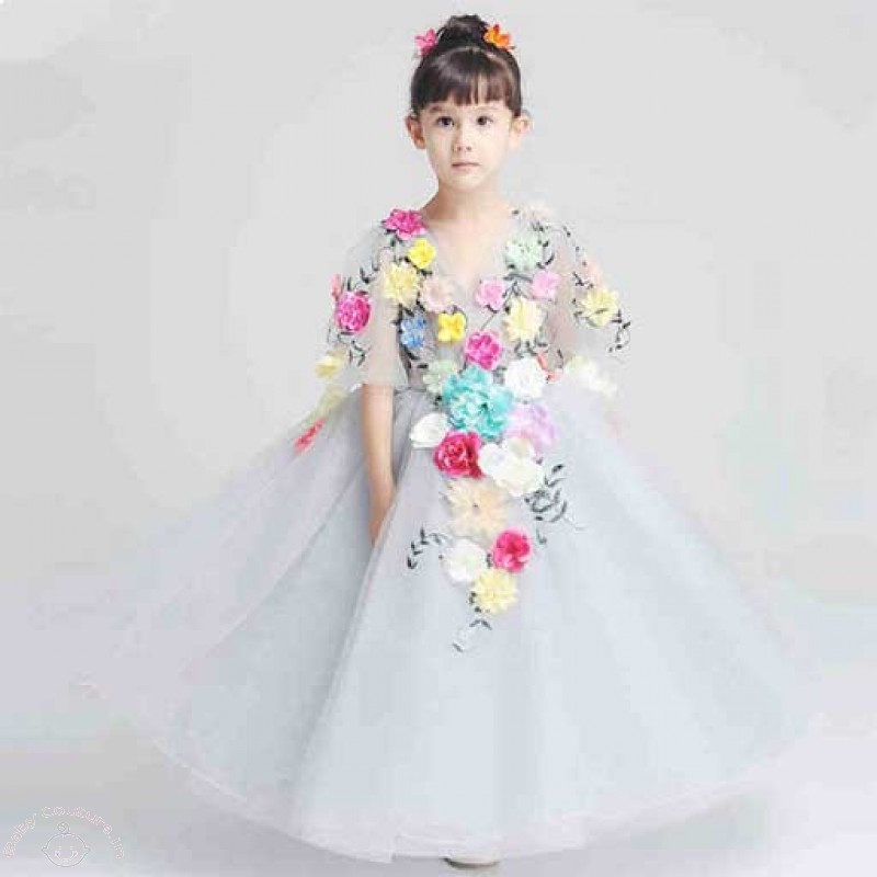 Janrika Toddler Girls Floral Print Ruffle Trim Fancy Frock Buy Girls  Dresses  Frocks online for