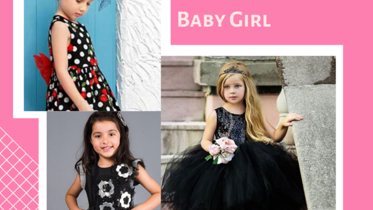 Stylish New Fashion Black Round Off_White Frock & Dress for Baby Girls –  The Venutaloza Store