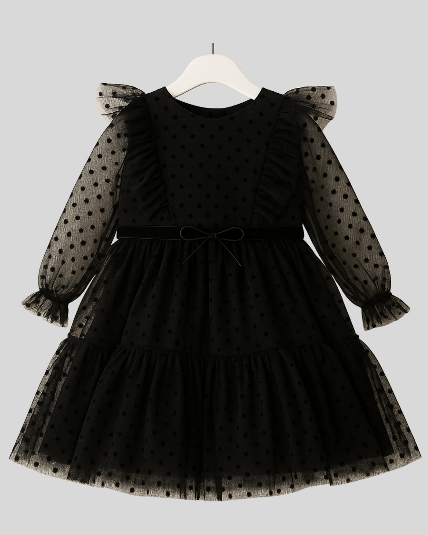 Midnight Dots Frill Dress