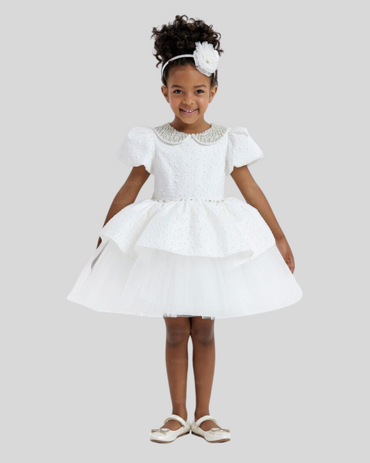 Pearl Princess Tutu Dress – White