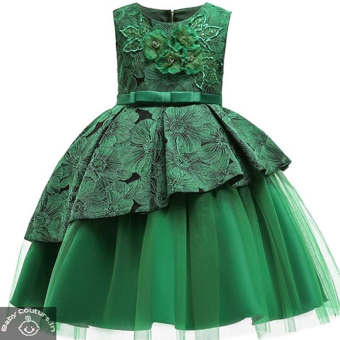 green colour dress for kids