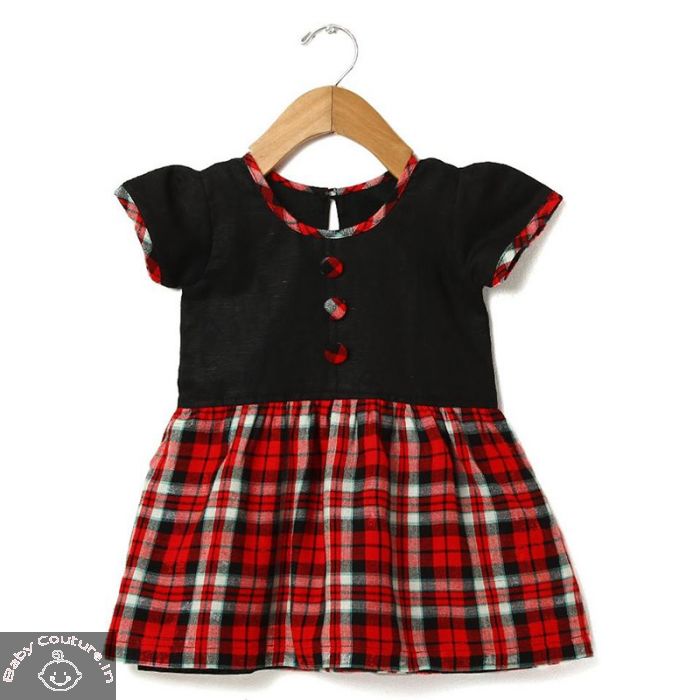red black checkered dress